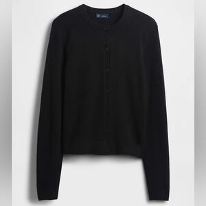 GAP Black CashSoft Crop Cardigan